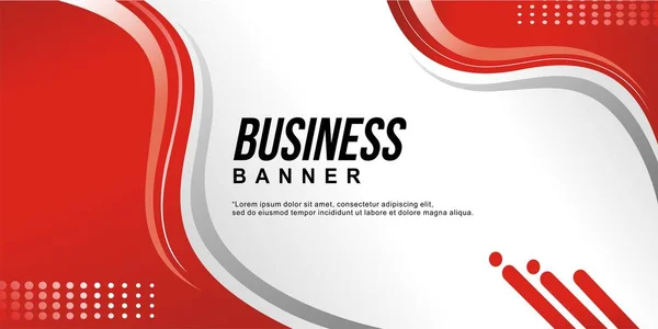 ビジネス振興のための赤の色波背景デザインベクトル — ストックベクタ