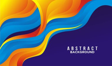 Modern renge sahip dalgalı soyut arkaplan tasarımı