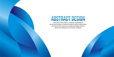 Mavi gradyan renk tasarım vektöründe soyut arkaplan