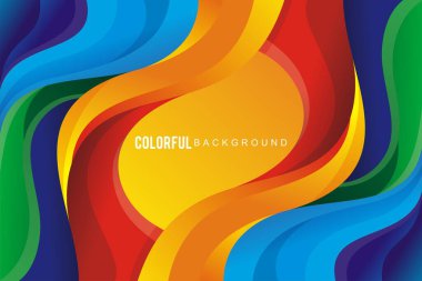 Soyut renkli arkaplan tasarımı dalga vektörü kavramı