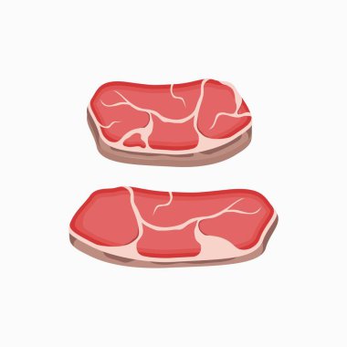 Düz renk vektörlü sığır eti tasarımı