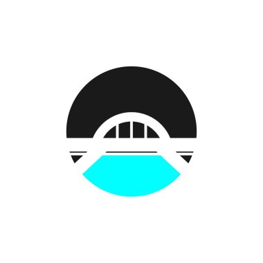 köprü Logo Şablonvektör simgesi illüstrasyon