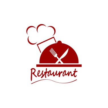 Restoran logo vektör şablonu çizimi