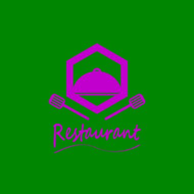 Restoran logo vektör şablonu çizimi