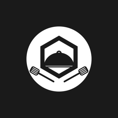 Restoran logo vektör şablonu çizimi