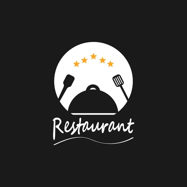 Restoran logo vektör şablonu çizimi