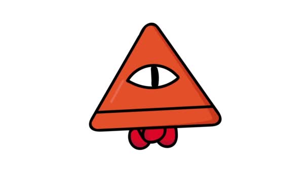 Символ Треугольника Показывает Знак Круто — стоковое видео