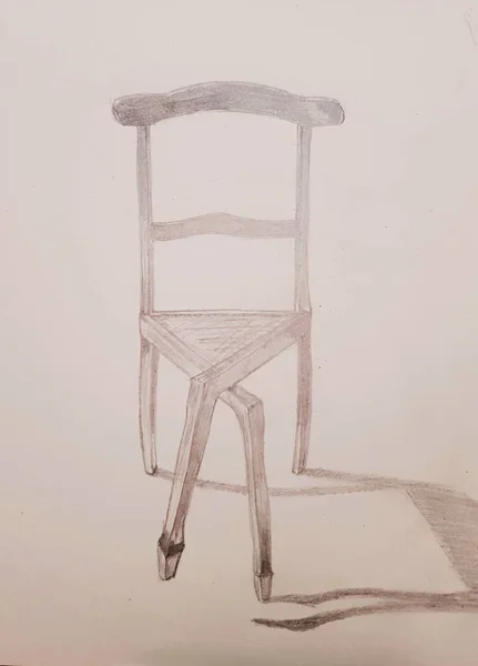 a chair that has thrown a leg over a leg