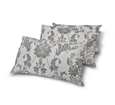 Beyaz arka planda dekoratif yastıklar.