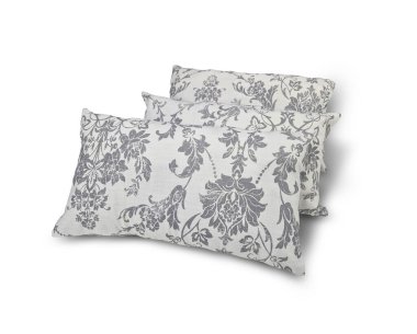 Beyaz arka planda dekoratif yastıklar.