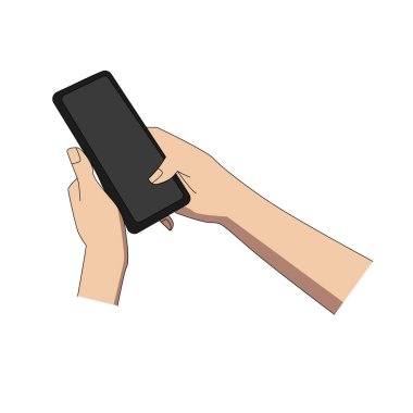   El ele tutuşan cep telefonu