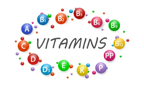 Ícones Complexo Multivitamínico Suplemento Multivitamínico Vitamina Grupo B12 Dieta Infográficos — Vetor de Stock