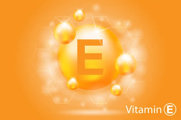Vitamin Yellow Shiny Capsule Beauty Nutrition Skin Care Pharmacy Diet — Stock Vector