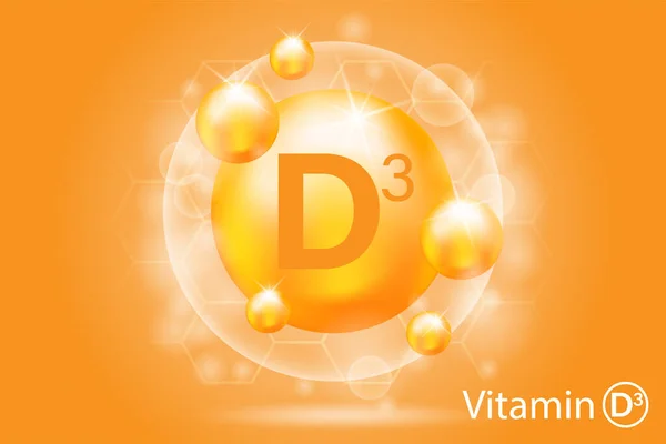 Vitamin Yellow Shiny Capsule Beauty Nutrition Skin Care Pharmacy Diet — Stock Vector