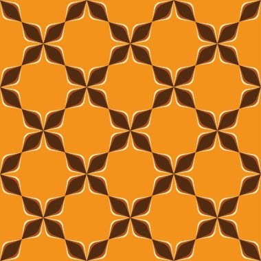 70 'lerin nostaljik bağbozumuna sahip soyut, kusursuz bir arka plan. Yazdırma, pankart, kapak, web sayfası, kağıt, kumaş, duvar kağıdı ve dekor için vektör illüstrasyon tasarımı