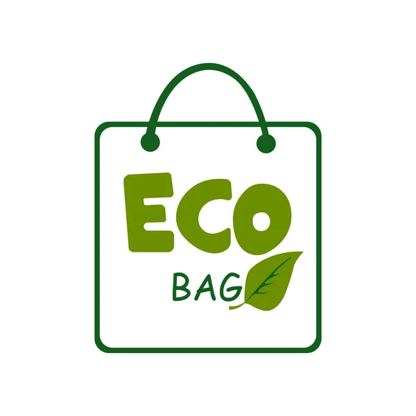 Eco Shopping Bag Icon Vector Icon Isolated White Background — Stock Vector