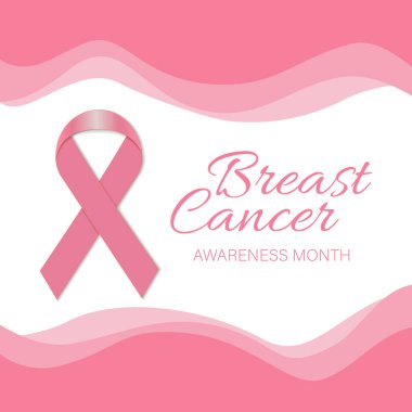  Meme Kanseri Farkındalığı Ayı. Farkındalık beslenir. Vektör illüstrasyonu