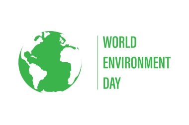 Beyaz arka planda Dünya Günü. Düz vektör illüstrasyonu