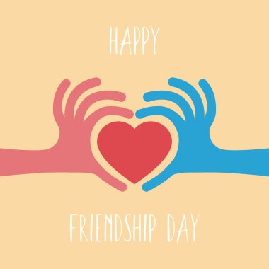 Mutlu Arkadaşlık Günü, yaratıcı konsept. Dostluk Günü 'nün kutlaması için 