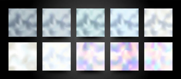 은으로 솔기없는 무늬가 음색의 홀로그래피 컬렉션 무지개 디자인 디오르 — 스톡 벡터