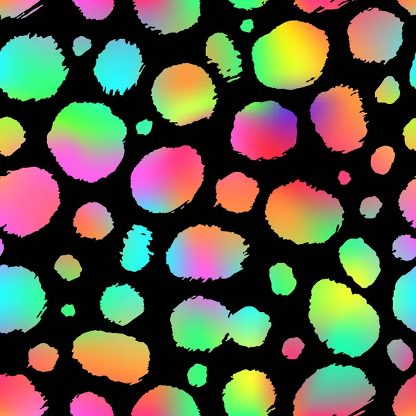 Módní Neonský Gepardí Vzor Vektorové Duhové Divoké Zvířecí Leopardí Kůže — Stockový vektor