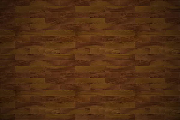 Realistische Natural Dark Brown Houten Vloer Horizontale Achtergrond Houten Plank — Stockvector