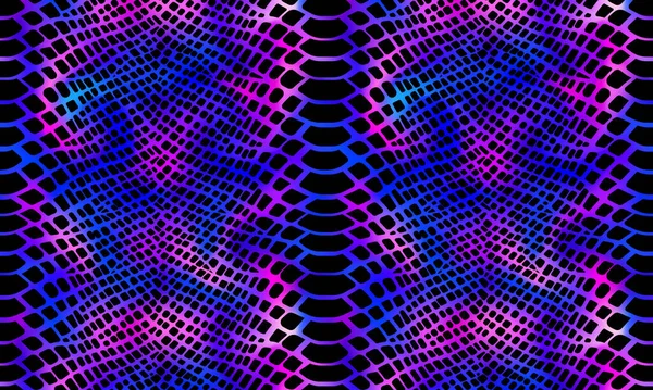 어두운 무지개 패턴은 방향의 패턴이다 파충류 번쩍이는 보라색 홀로그램 프린트 — 스톡 벡터