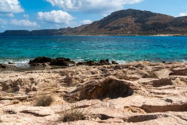 Balos lagoon with  crystal blue water, Crete island, Greece. 