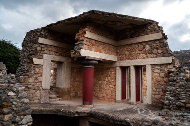 Knossos palace ruins, Crete, Greece.  Minoan palace of Knossos.