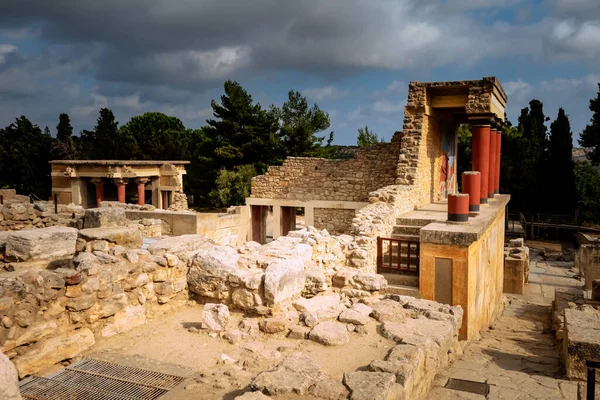 Knossos palace ruins, Crete, Greece.  Minoan palace of Knossos.