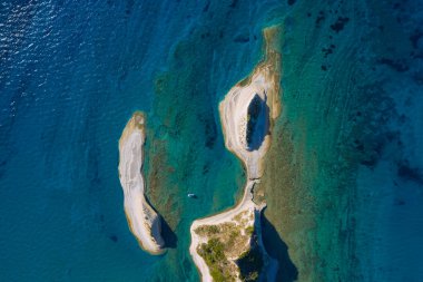 Aerial view of Cape Drastis in the Corfu,  Greece