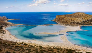 Balos lagoon with  crystal blue water, Crete island, Greece. 