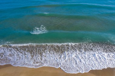 Amazing beach with azure water. View of   sand on turquoise beach in North West, Crete island, Greece.