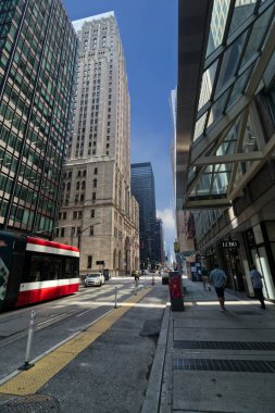 Toronto, Kanada, 5 Ağustos 2022. Şehir merkezinde güzel bir yaz günü.