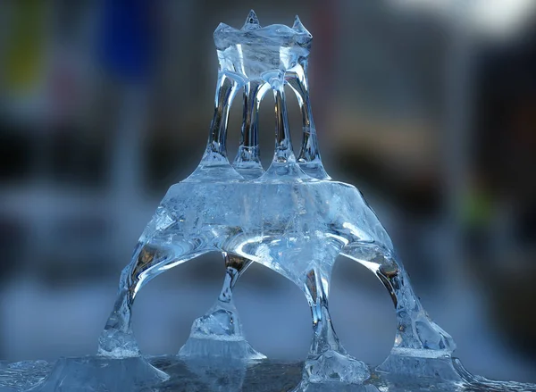 Beautiful ice carving in the winter, ON, Canada