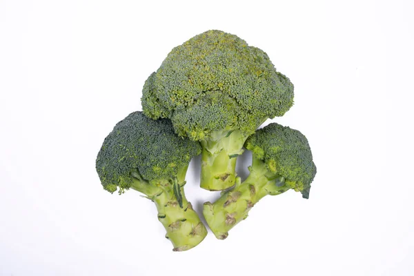 Fresh Broccoli White Background Photographed Jogdíjmentes Stock Fotók