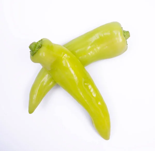 Green Pointed Peppers White Background Photo Taken Imagen De Stock