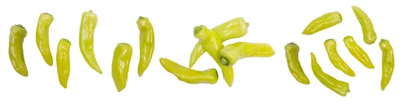 Green Pointed Peppers White Background Photo Taken Stock Kép