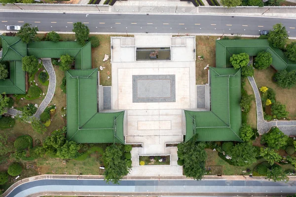 Çin 'deki antik binaların hava fotoğrafları.