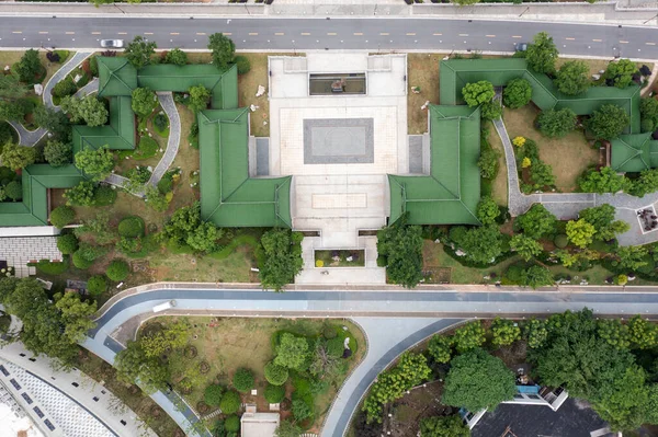 Çin 'deki antik binaların hava fotoğrafları.