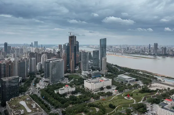 Panoramiczny Widok Nanchang Stolicę Jianxi — Zdjęcie stockowe