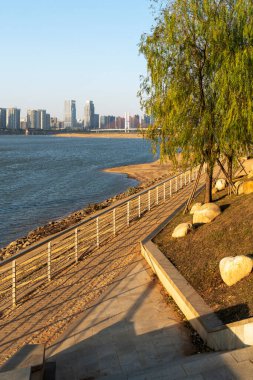 modern şehir manzarası gündüz vakti Şanghay