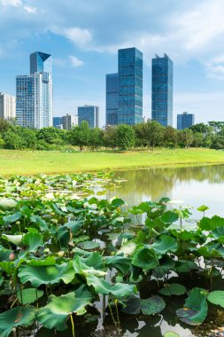 Bahar Parkı ve modern şehir