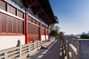 Tengwang Pavyonu, Nanchang, geleneksel, antik Çin mimarisi, ahşaptan yapılmış..