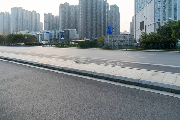 Empty Urban Road Buildings City — Stock Photo, Image