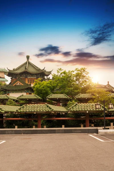 Pavilhão Tengwang Nanchang Arquitetura Tradicional Chinesa Antiga Feita Madeira — Fotografia de Stock