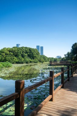 Bahar Parkı ve modern şehir
