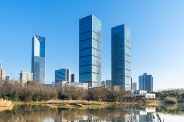 Çin 'deki Lakeside modern ofis binası