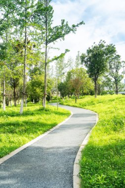 Modern şehirde yürüyüş yolu