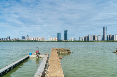 Nanchang 'ın Şehir Sahnesi Yeni Bölge, Jiangxi, Çin